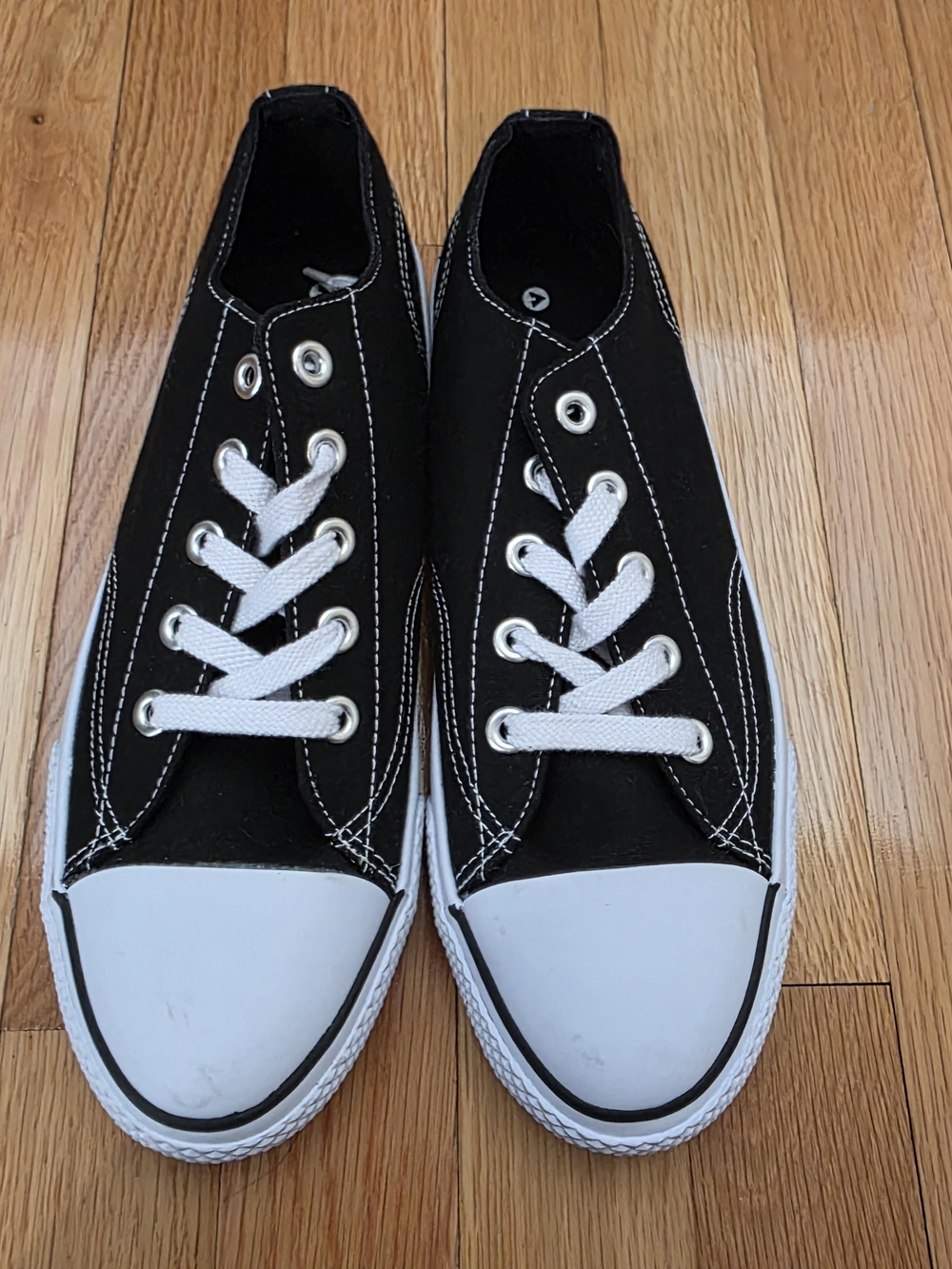 Airwalk Black Low-Top Canvas Sneakers with White Accents